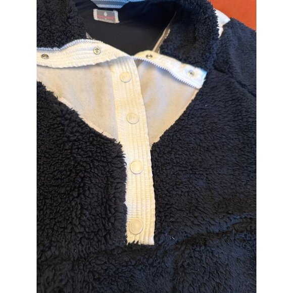 Fp Movement M Black & White Pullover Jacket With Snap Buttons Oversized - Picture 3 of 6